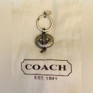 COACH Pre-Owned/Loved Classic Silver Logo Valet Key Chain/Fob, GUC!